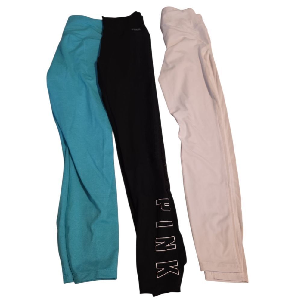 Womens Bottoms Set - Black, White, and Blue Leggings